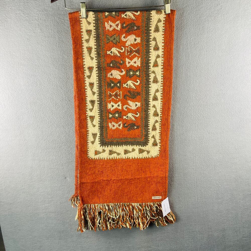 Huitru Table Runner Luxury Textiles Hand Woven Argentine NEW 56 x 14